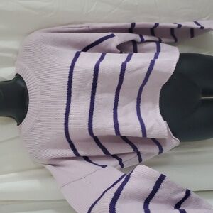 Jessica Simpson lilac‎ purple stripe raglan look long sleeve sweater size Medium